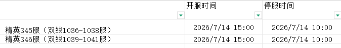 合服公告 合服公告