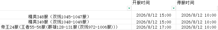 合服公告 合服公告